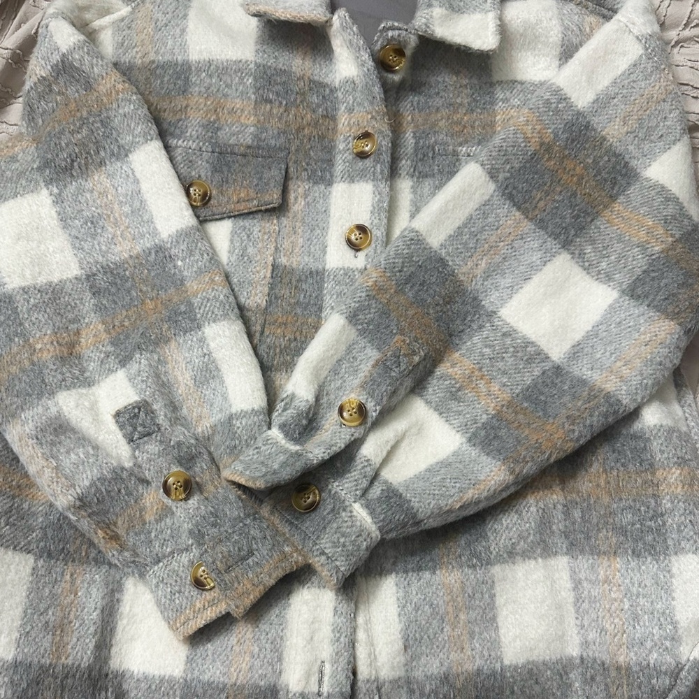 Plaid Button-Up Shacket